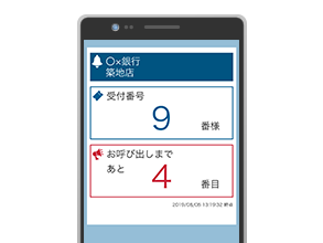 外部からの待ち状況確認