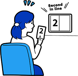 Staff uses calling iPad to call the customer.