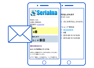 待ち時間を有効活用できるメール呼出
