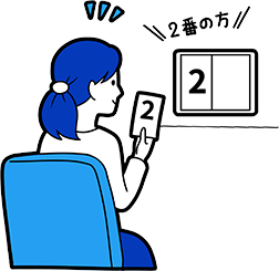 呼出用iPadからお客様をお呼出し